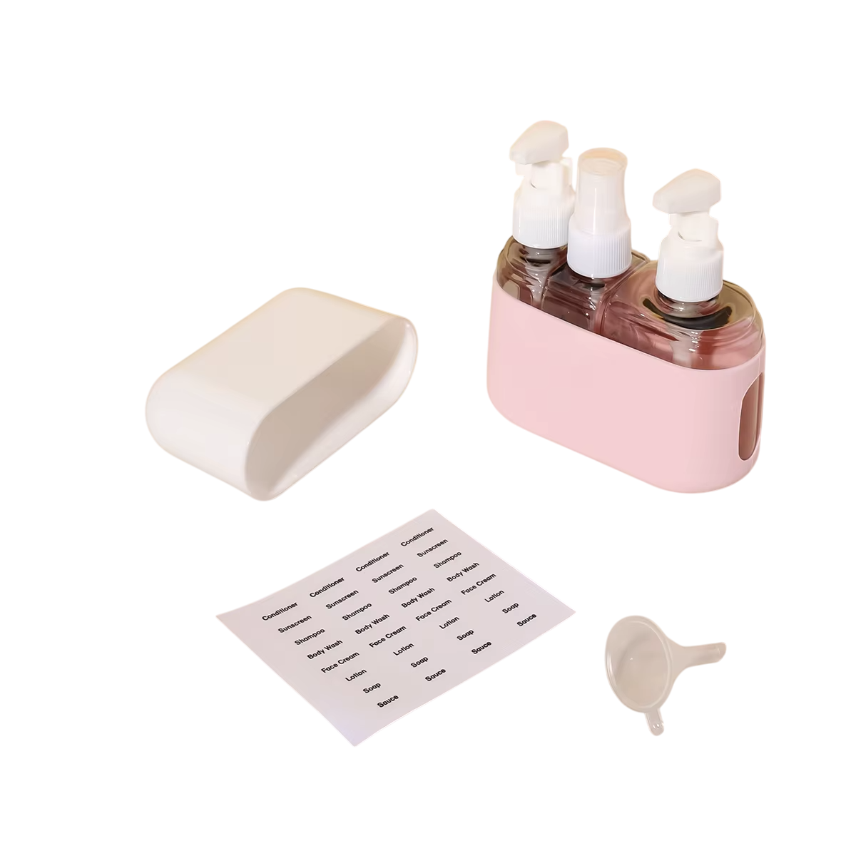 Travel Bottle Set with Case, 2 x 50ml Bottles and 1 x 100ml Bottle