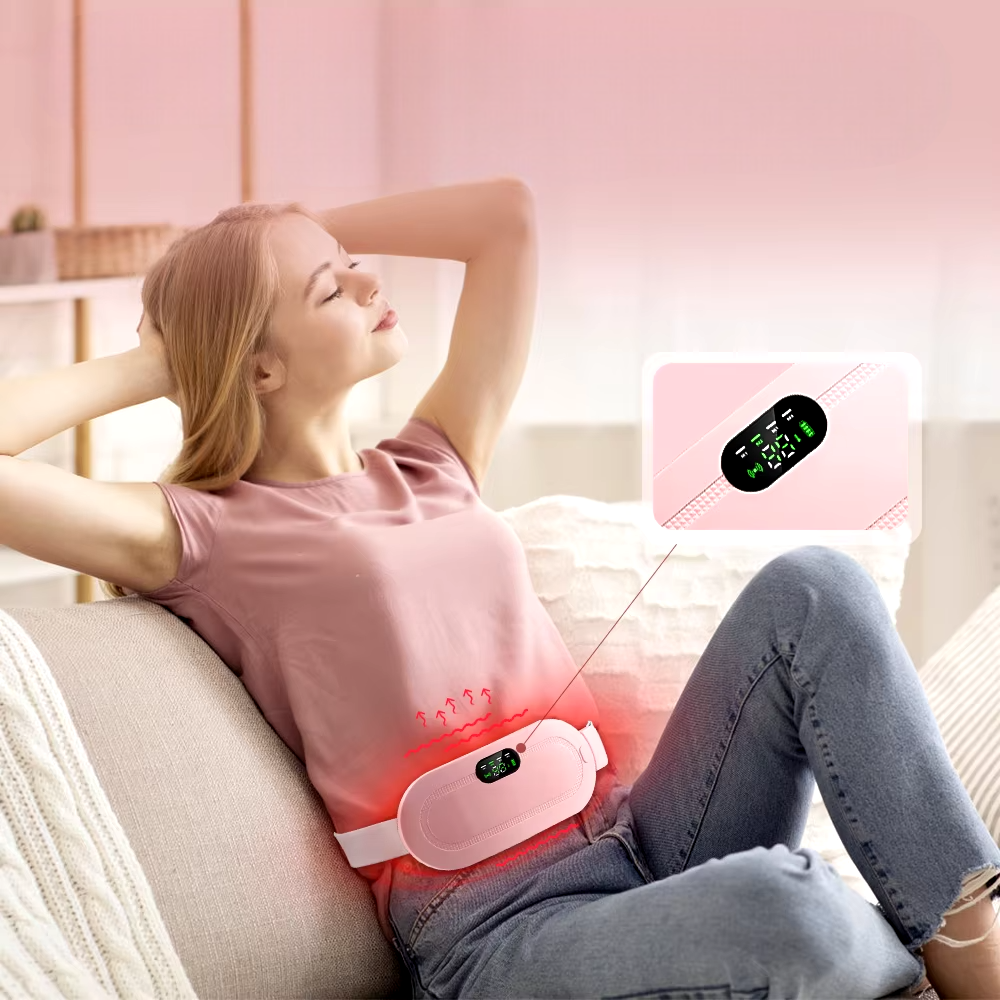 Electric Heating and Vibrating Menstrual Belt for Pain Relief