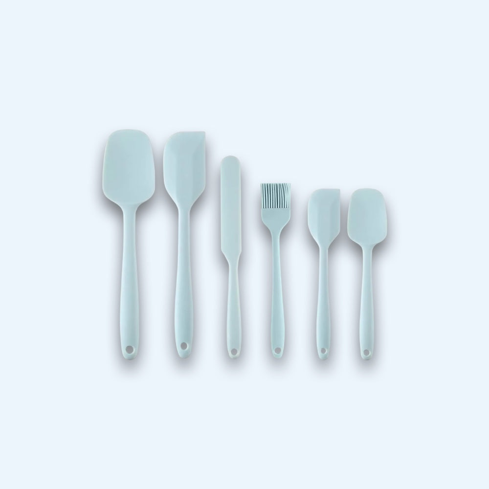 Lot de 6 Spatules en Silicone Résistantes à la Chaleur pour Pâtisserie