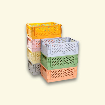 Caisse de Rangement Pliante en Plastique, Contenant Multi-Usage