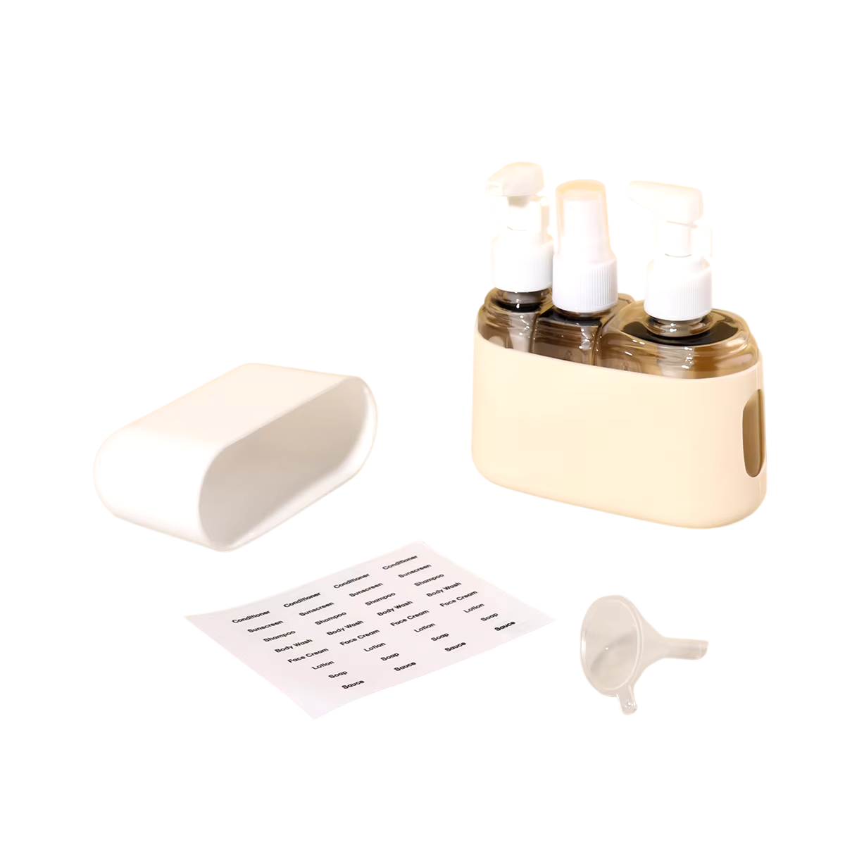 Travel Bottle Set with Case, 2 x 50ml Bottles and 1 x 100ml Bottle