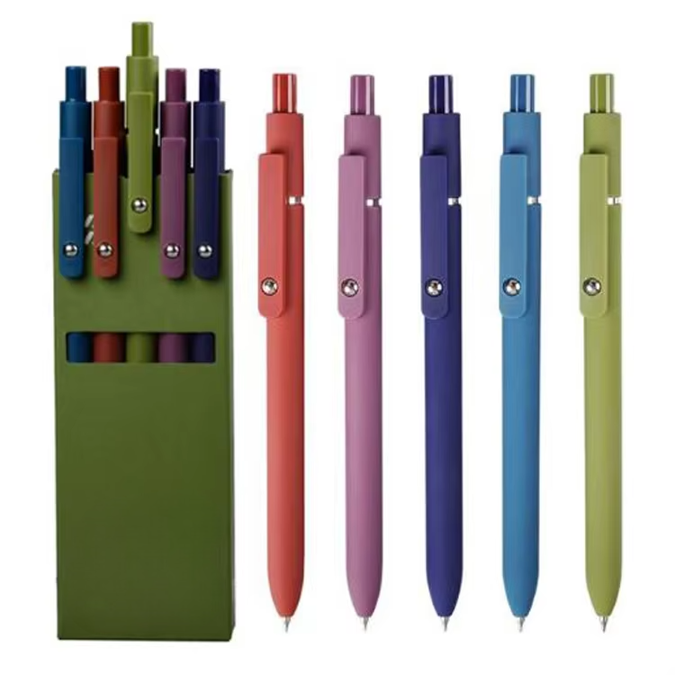 Lot de 5 Stylos 0.5mm, Séchage Rapide, Toucher Doux, Parfaits pour l'Écriture