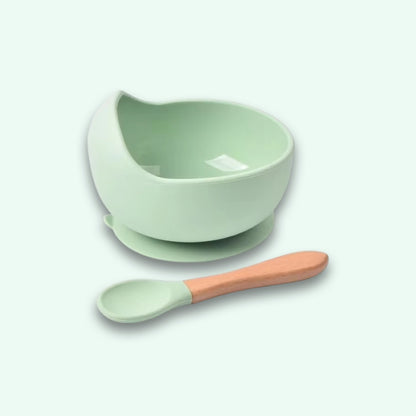 Lot de Bols en Silicone avec Ventouse et Cuillère pour Bébé, Pratique et Sécurisé