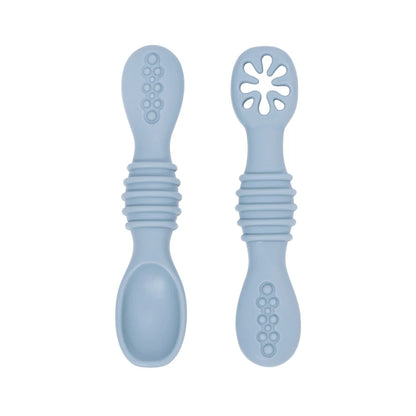 Lot de Cuillère et Fourchette en Silicone pour Bébé sans BPA Idéal pour l'Apprentissage