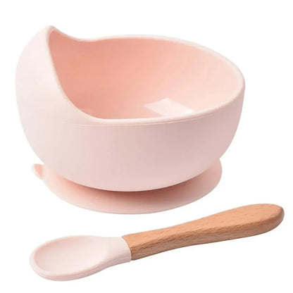 Lot de Bols en Silicone avec Ventouse et Cuillère pour Bébé, Pratique et Sécurisé