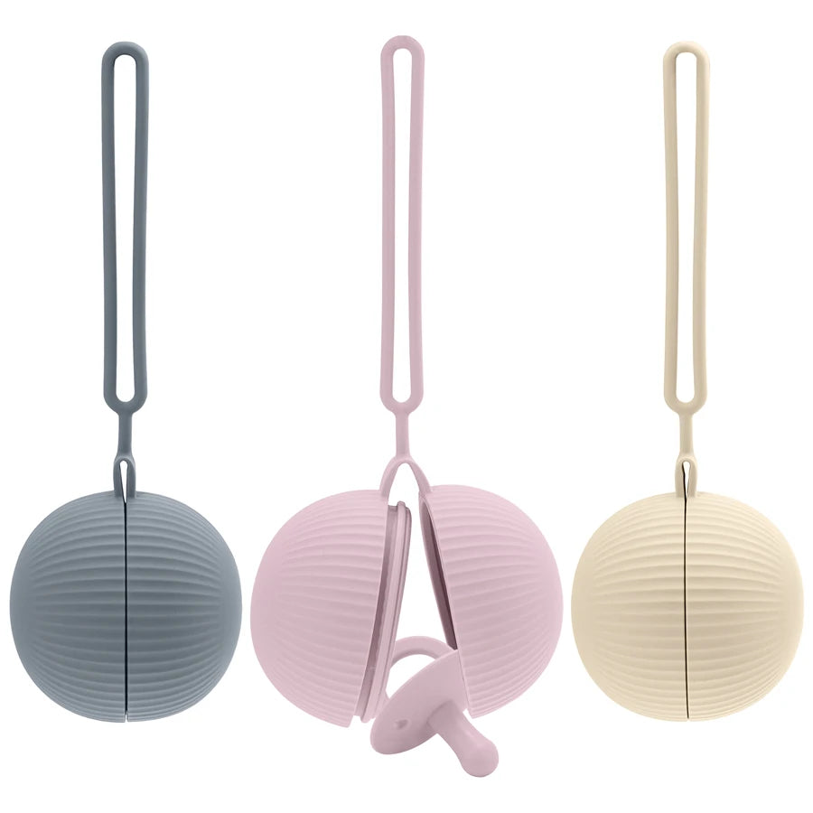 Étui de Rangement pour Tétine Bébé en Silicone, Sans BPA