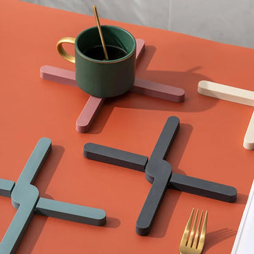 Dessous de Plat Pliable en Silicone, Design Compact pour une Cuisine Organisée