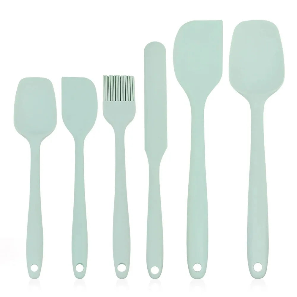 Lot de 6 Spatules en Silicone Résistantes à la Chaleur pour Pâtisserie