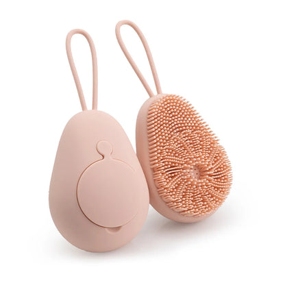 Brosse Exfoliante Douce en Silicone pour Corps avec Réservoir pour Gel Douche