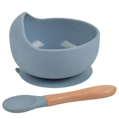 Lot de Bols en Silicone avec Ventouse et Cuillère pour Bébé, Pratique et Sécurisé