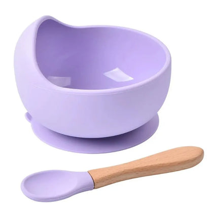 Lot de Bols en Silicone avec Ventouse et Cuillère pour Bébé, Pratique et Sécurisé