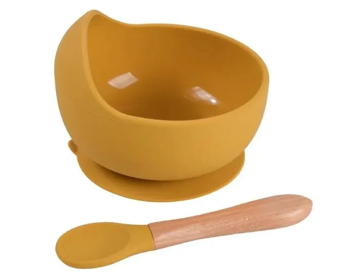 Lot de Bols en Silicone avec Ventouse et Cuillère pour Bébé, Pratique et Sécurisé