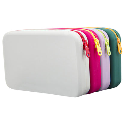 Sac de Rangement Multiusage Rectangulaire en Silicone, Étanche et Lavable