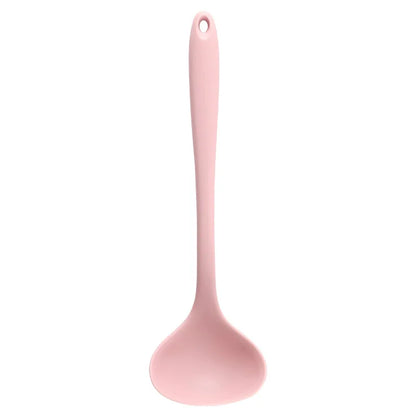 Long Handle Silicone Soup Spoon, Colorful and Practical