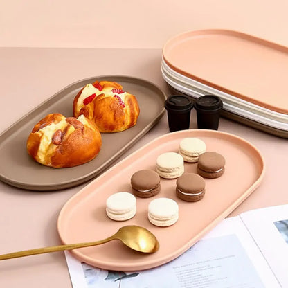 Stackable Oval Tray, Sleek Design, Washable and Reusable Multi-use