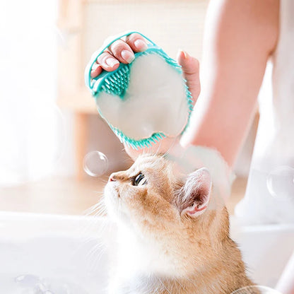 Brosse de Bain en Silicone Doux pour Animaux avec Réservoir à Liquide