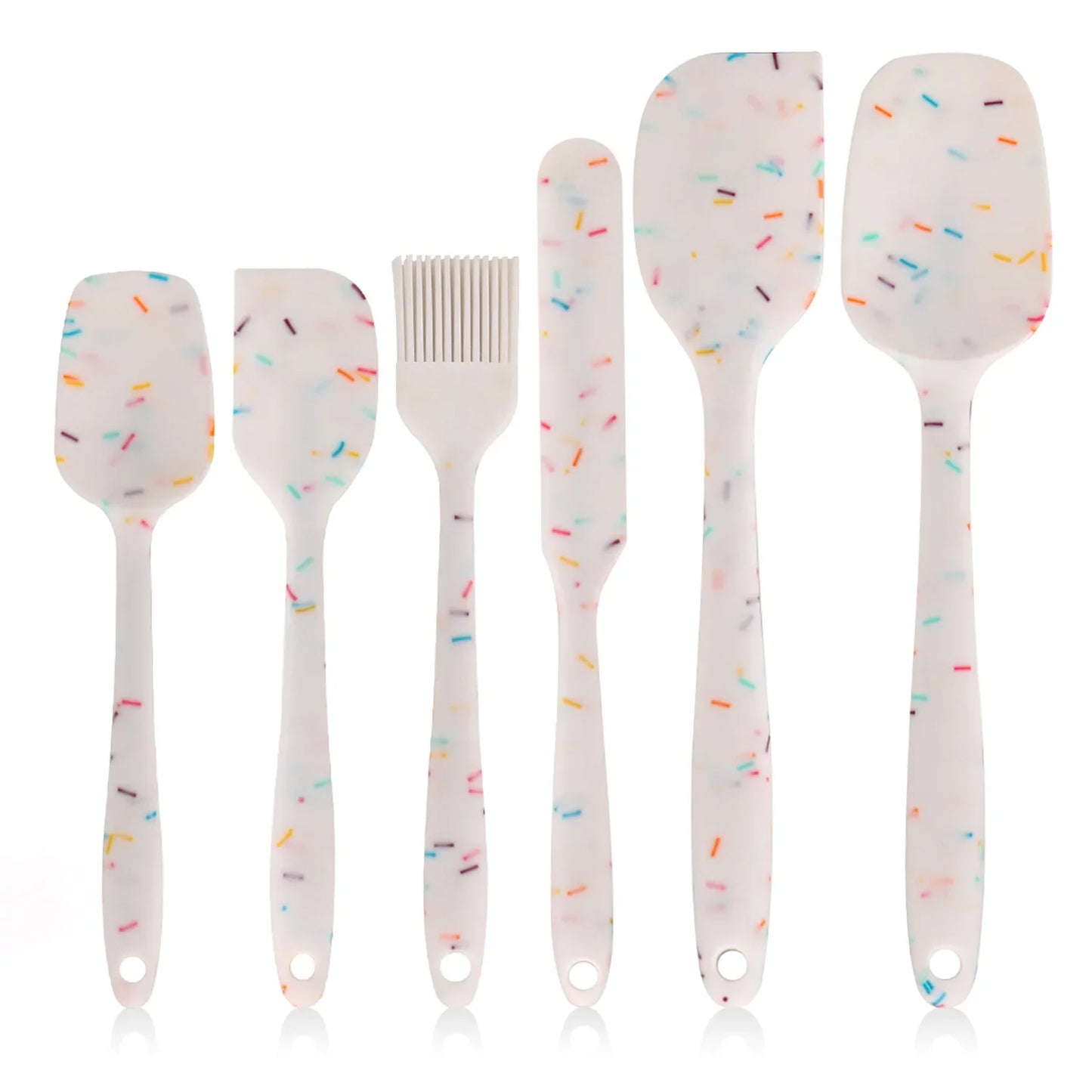 Lot de 6 Spatules en Silicone Résistantes à la Chaleur pour Pâtisserie