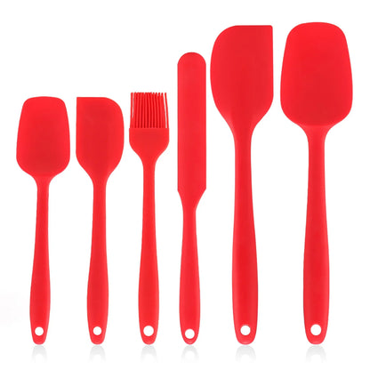 Lot de 6 Spatules en Silicone Résistantes à la Chaleur pour Pâtisserie