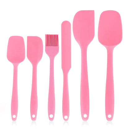 Lot de 6 Spatules en Silicone Résistantes à la Chaleur pour Pâtisserie