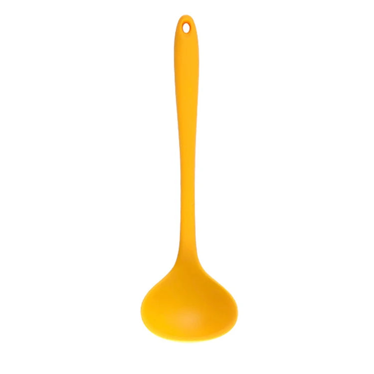 Long Handle Silicone Soup Spoon, Colorful and Practical