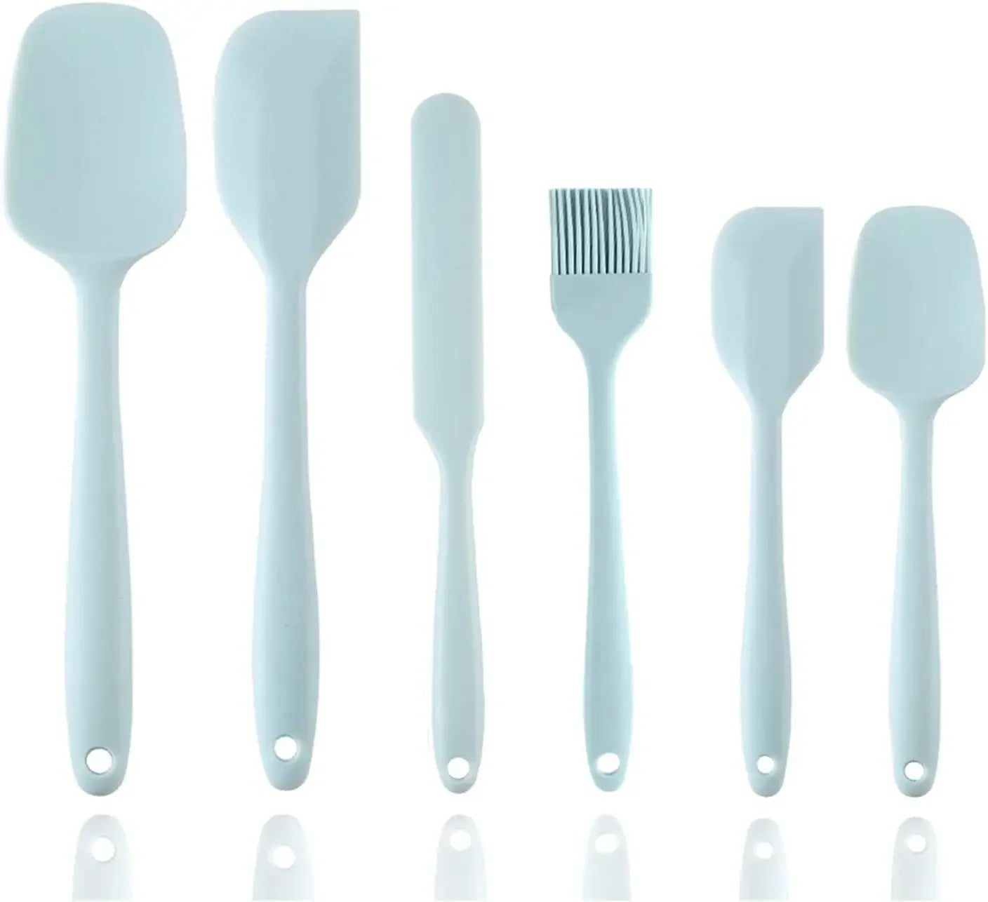 Lot de 6 Spatules en Silicone Résistantes à la Chaleur pour Pâtisserie