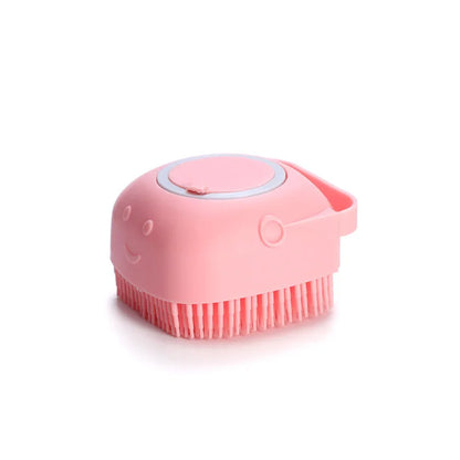 Brosse de Bain en Silicone Doux pour Animaux avec Réservoir à Liquide