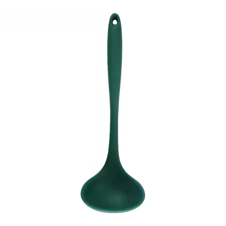 Long Handle Silicone Soup Spoon, Colorful and Practical