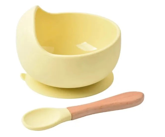 Lot de Bols en Silicone avec Ventouse et Cuillère pour Bébé, Pratique et Sécurisé