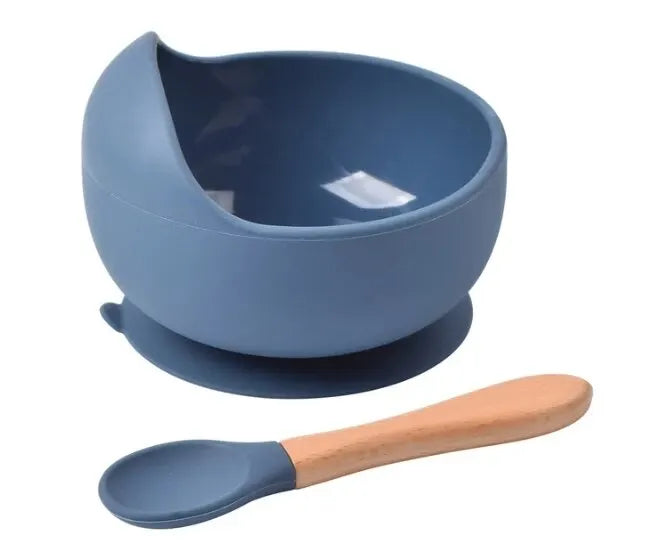 Lot de Bols en Silicone avec Ventouse et Cuillère pour Bébé, Pratique et Sécurisé