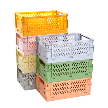 Caisse de Rangement Pliante en Plastique, Contenant Multi-Usage