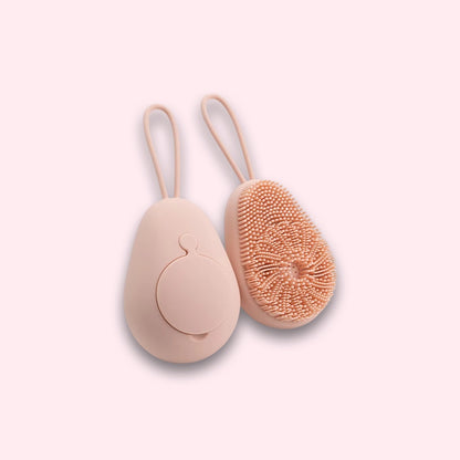 Brosse Exfoliante Douce en Silicone pour Corps avec Réservoir pour Gel Douche